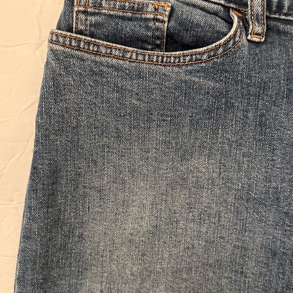 Gap Denim Maxi Skirt With Washwell Size 12 Blue Fitted High Rise Front Split - Picture 5 of 11